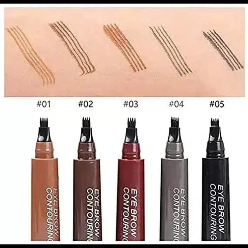 Waterproof Eyebrow Pencil – Long-Lasting, Realistic Fork Tip for Perfect Brow